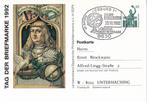 Duitsland – Postkarte – Tag der Briefmarke 1992, Verzenden, Briefkaart
