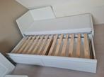 Bedbank bed Flekke 80x200 - 160x200. Leveren mogelijk, Huis en Inrichting, Verstelbaar, Ikea, Wit, Ophalen of Verzenden