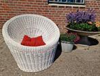 Vintage Witte Rotan Kuipstoel, 1970s, Ophalen, Gebruikt, -, Minder dan 75 cm