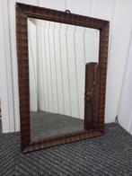 Spiegel antiek met houten lijst, facet geslepen, Antiek en Kunst, Antiek | Spiegels, Ophalen, Rechthoekig, Minder dan 50 cm, Minder dan 100 cm
