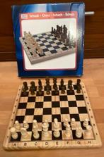 Schaakset 29 cm. Bord  hout 2 cm.+ stukken hout Nieuw, Ophalen of Verzenden, Nieuw, Hot Games