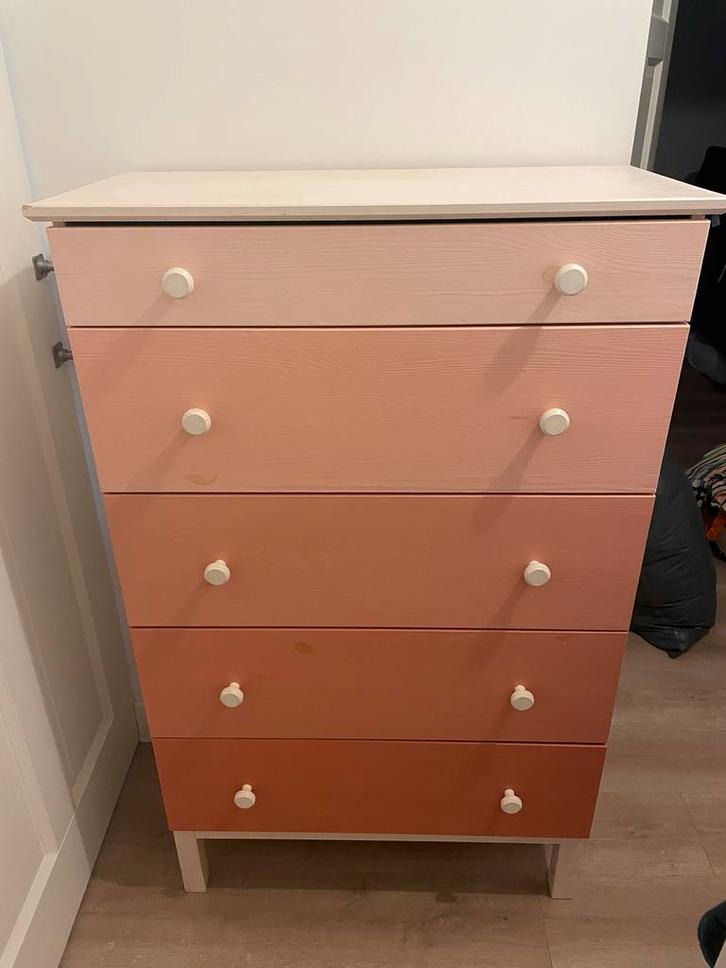 Leuke Ladenkast met 5 Lades, Huis en Inrichting, Kasten | Dressoirs, Gebruikt, 50 tot 100 cm, 25 tot 50 cm, Met lade(s), Grenenhout