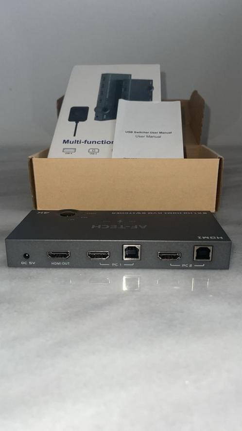 HDMI KVM Switch 2-in-1 – 4K 60hz – USB Hub – Nieuw in Doos, Computers en Software, Pc- en Netwerkkabels, Nieuw, Ophalen of Verzenden