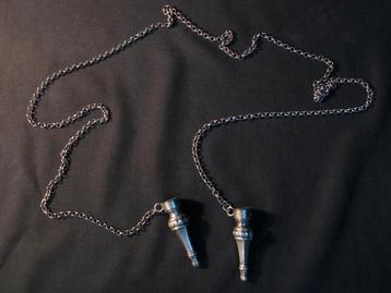 Jasseronketting met breidoppen zilver klederdracht. 1989 beschikbaar voor biedingen