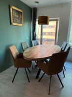 2 Eetkamerstoelen - groen, Huis en Inrichting, Ophalen, Minder dan 50 cm, Gebruikt, 200 cm of meer