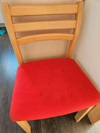 Vier eetkamerstoelen hout Scandinavisch ontwerp Rubby - rood, Ophalen