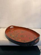 Antiek Hindeloopen Dienblad - Gemerkt & Gesigneerd, Huis en Inrichting, Verzenden, Gebruikt, Ovaal, Hout