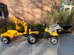 Speelgoed Tractor met Aanhanger en Graafmachine, Ophalen, Gebruikt, Trapvoertuig