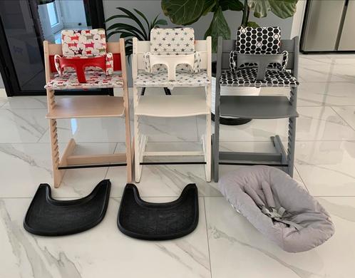 3x Nieuwe Model Stokke tripp trapp met Babyset , Newbornset, Kinderen en Baby's, Kinderstoelen, Zo goed als nieuw, Meegroeistoel