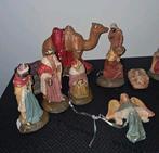Antieke kerststal figuren,  gips, Ophalen