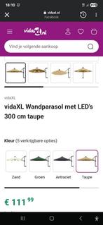 Zweefparasol met LED Verlichting, Tuin en Terras, Ophalen, Kantelbaar, Nieuw, 2 tot 3 meter