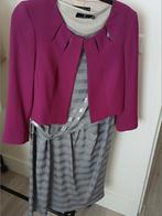 Prachtige grijze jurk, couturier: Mart Visser, Maat 38/40 (M), Zo goed als nieuw, Knielengte, Grijs