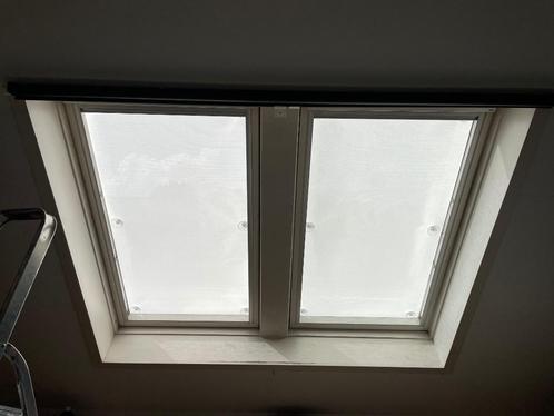 2x Suneclips buitenzonwering/screens - Maximaal Sunblock wit, Huis en Inrichting, Stoffering | Gordijnen en Lamellen, Zo goed als nieuw