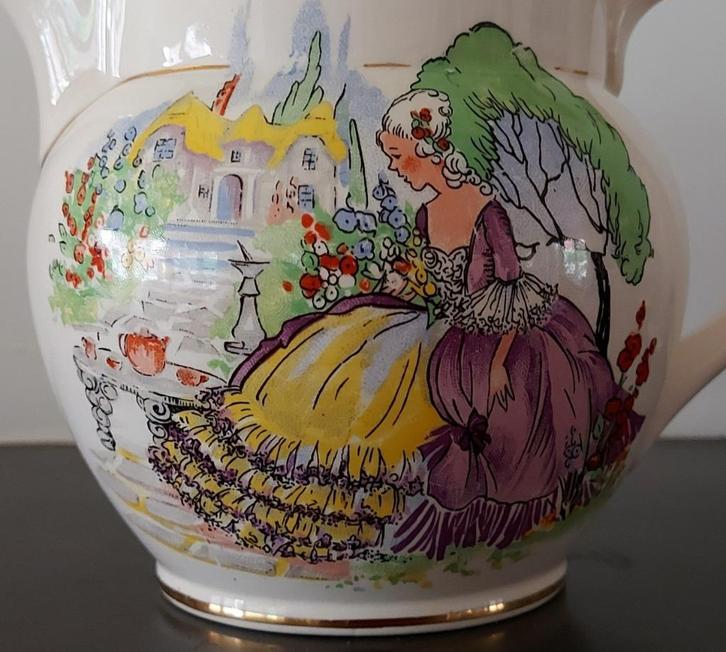 3 kannen porselein Falcon Ware England Crinoline Dames, Antiek en Kunst, Curiosa en Brocante, Ophalen of Verzenden
