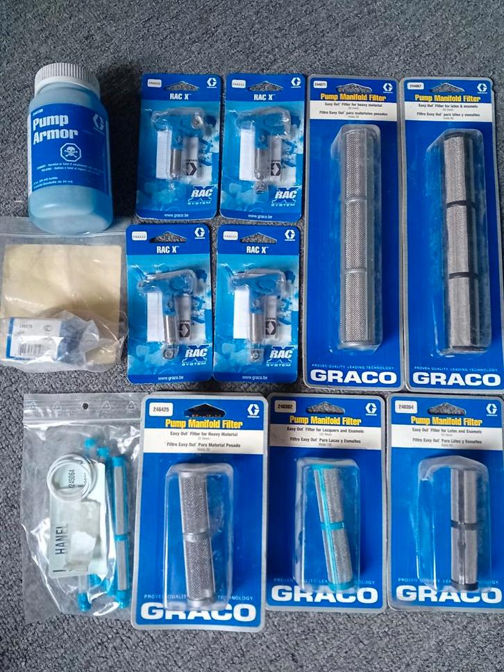 Graco Verfspuit Filters, Tips & Reparatieset nieuw, Doe-het-zelf en Verbouw, Gereedschap | Machine-onderdelen en Toebehoren, Nieuw