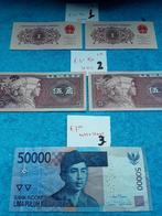 9 st BANK INDONESIA  BANKBILJETTEN  alles samen € 20 00, Ophalen of Verzenden