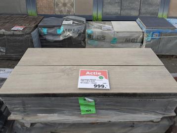 Keramische Houtlook Tuintegel 120x30x4cm 42st. beschikbaar voor biedingen