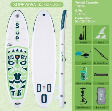 NIEUW! Opblaasbare Funwater sup 150 kg incl. accessoires set beschikbaar voor biedingen
