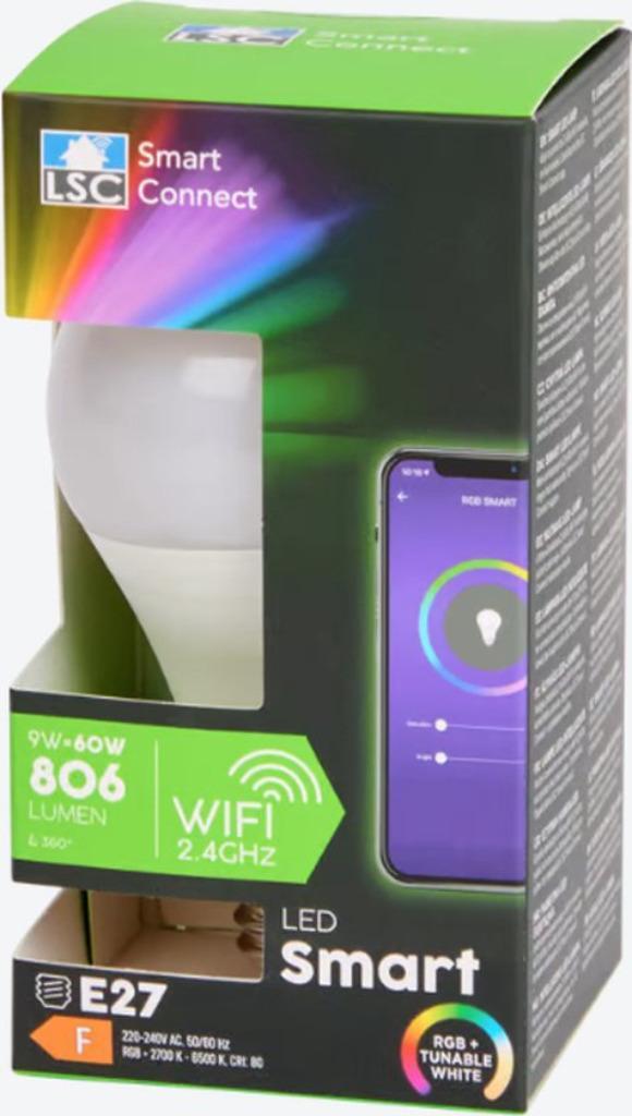 LSC Smart Connect slimme multicolor ledlamp, Huis en Inrichting, Lampen | Losse lampen, Nieuw, Led-lamp, Minder dan 30 watt, E27 (groot)