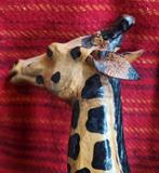 Oude giraffe van leer set, Verzamelen, Dierenverzamelingen, Wild dier, Gebruikt, Beeldje of Figuurtje, Ophalen