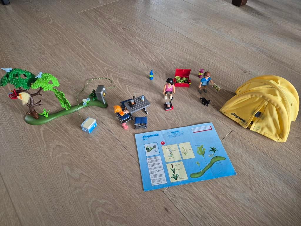 Playmobil Summer Fun 5435 kampeervakantie met tent, Ophalen of Verzenden, Gebruikt, Complete set