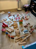 Houten Treinbaan  +/- 200 delen - incl roze fairy town set, Ophalen, Zo goed als nieuw, Jongen of Meisje