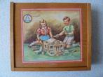Houten puzzel / bouwdoos (jaren 50), Antiek en Kunst, Ophalen