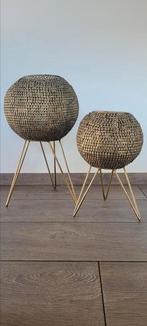 Windlichten 2 stuks, Ophalen of Verzenden, Hout, 25 tot 50 cm