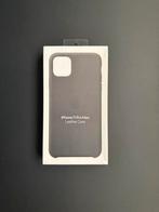 Iphone 11 Pro Max Leather Case Black, Ophalen of Verzenden, Nieuw, IPhone 11 Pro Max, Hoesje of Tasje