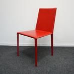 Arper Norma Design eetkamerstoelen | Leren stoelen Rood, Gebruikt, Ophalen of Verzenden, Metaal, Vijf, Zes of meer stoelen