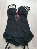Sexy jarretel jurkje Besired - Maat S, Onbekend, Verzenden, Zwart, Nachtkleding