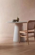 Woood Damon eettafel betonlook wit 100cm, Ophalen, Overige materialen, Rond, Zo goed als nieuw