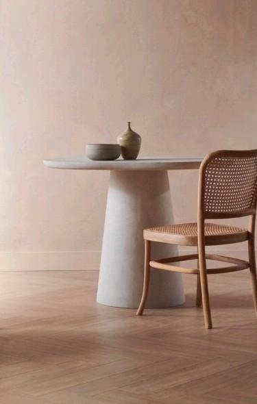 Woood Damon eettafel betonlook wit 100cm, Huis en Inrichting, Tafels | Eettafels, Zo goed als nieuw, 100 tot 150 cm, 100 tot 150 cm