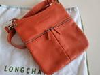 Longchamp Le Foulonné leren crossbody tas. Oranje. Zgan., Ophalen of Verzenden, Zo goed als nieuw, Oranje, Schoudertasje