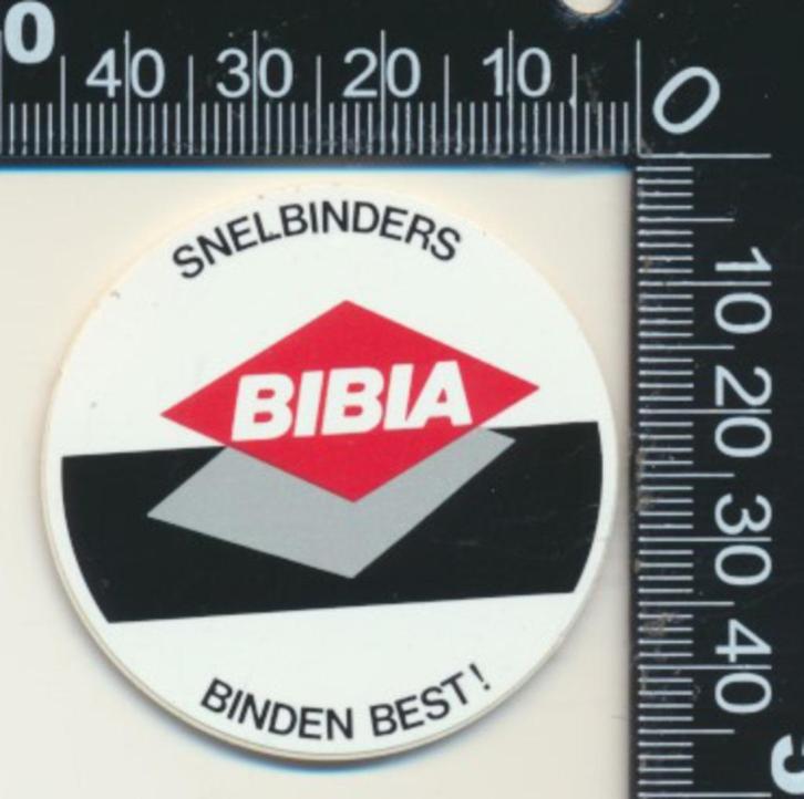 Sticker: Bibia - Snelbinders, Verzamelen, Stickers, Zo goed als nieuw, Bedrijf of Vereniging, Ophalen of Verzenden