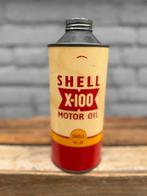 Vintage Shell X-100 Motor Oil Blik, Gebruikt, Gebruiksvoorwerp, ., Ophalen of Verzenden