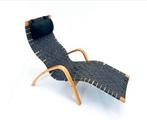 Vintage ‘Axstad’ fauteuil, Ikea jaren ‘90, Metaal, Vintage retro buisframe design rotan webbing papercord, Ophalen of Verzenden