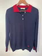 Maison Kitsuné blauw rode trui fijngebreid maat M wol, Maat 38/40 (M), 9, rue du Helder - 75009 Paris (France), Blauw, Ophalen of Verzenden