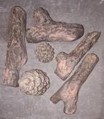 Decoratieve keramische houtblokken & dennenappels voor haard, Huis en Inrichting, Kachels, Ophalen of Verzenden, Hout