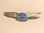 Metalen KLM JUNIOR STEWARDES Badge/Broche (Blauw/Metaalkl.)., Verzenden, Zo goed als nieuw, Transport, Speldje of Pin