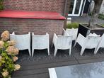 Starck tuinstoelen wit 6 stuks, Ophalen of Verzenden, Gebruikt, Kunststof, Stapelbaar