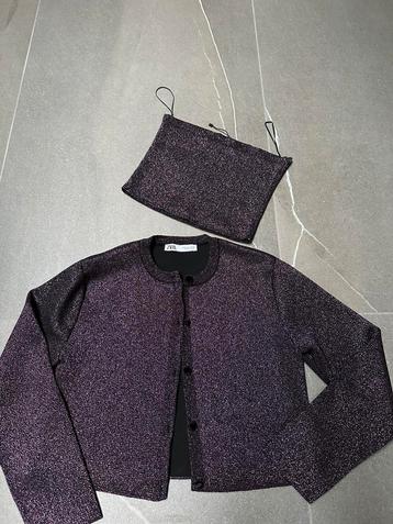 ZARA | Als nieuw | Gaaf paars vest met bandeautop | S beschikbaar voor biedingen