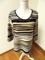 G54 BETTY BARCLAY shirt driekwart mouw zwart beige 48, Zwart, Betty Barclay, Zo goed als nieuw, Shirt of Top