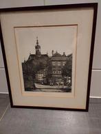 Willem Minderman - Nieuwe Kerk Den Haag, Antiek en Kunst, Kunst | Etsen en Gravures, Ophalen of Verzenden
