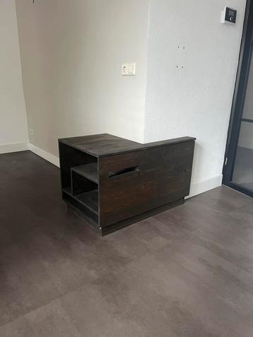 Hoek kast donkergrijs