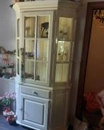 Prachtige witte landelijke vitrinekast >> koopje €150, Ophalen, 100 tot 150 cm, 200 cm of meer, Eikenhout
