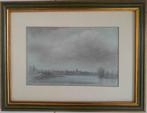Gezicht op de IJssel bij Zalk. Schilderij inclusief lijst, Ophalen, Minder dan 50 cm, Gebruikt, Oorspronkelijke maker