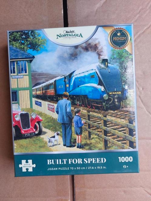 Puzzel built for speed trein nieuw, Hobby en Vrije tijd, Denksport en Puzzels, Nieuw, Minder dan 500 stukjes, Ophalen of Verzenden