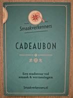 Cadeau bon Smaakverkenners, Tickets en Kaartjes, Kortingen en Cadeaubonnen, Eén persoon, Cadeaubon, Arrangement, Overige typen