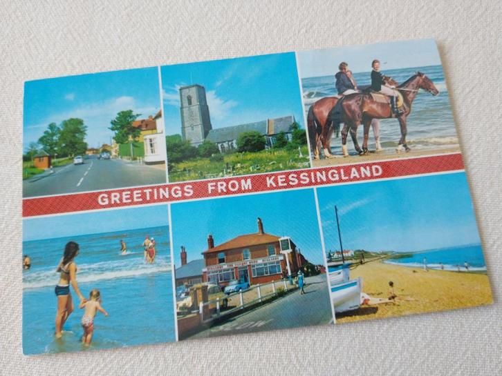 Greetings from Kessingland - 6 afbeeldingen, Verzamelen, Ansichtkaarten | Buitenland, Gelopen, Engeland, 1980 tot heden, Ophalen of Verzenden